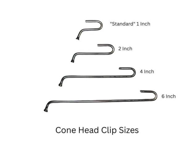 Conehead Anchor Clips for Keyhole Brass Anchors