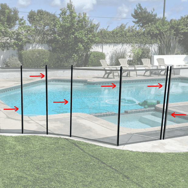 Premium Pool Fence Replacement Poles