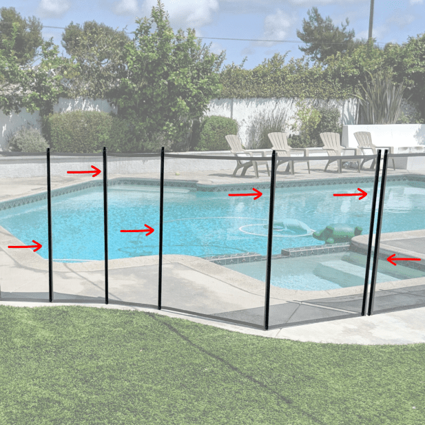 Replacement Poles on Pool Fence